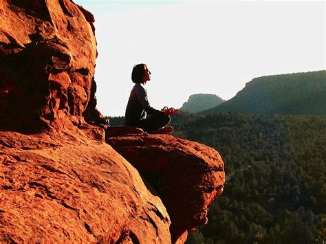 Man Sitting Yoga Meditation Retreat Sedona Az F Sedona
