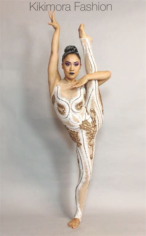 Sequin Whitegold Catsuit Costume Contortionist Gymnastic Etsy