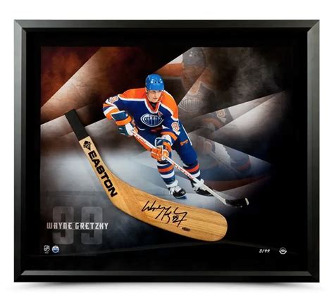 Art Country Canada Wayne Gretzky Autographed Signed Print Framed