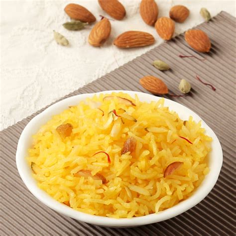 Meethe Chawal Punjabi Sweet Yellow Rice Step By Step Photo Recipe