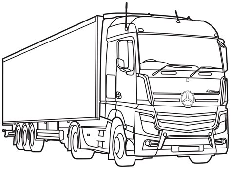 Mercedes Truck Coloring Book To Print And Online