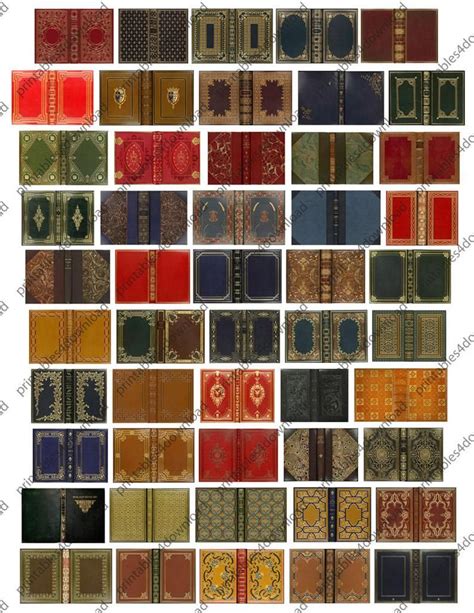 50 Printable Miniature Vintage Book Covers 112 50 Covers Instant