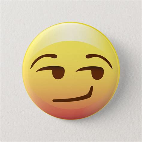 Side Glance Smug Emoji Paper Party Pin