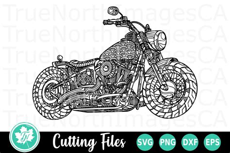 Motorcycle A Zentangle Svg Cut File 685772 Cut Files Design Bundles