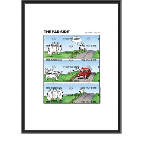 The Far Side Comic Art Print Standing Cows Car GoComics Store