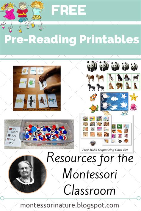 Montessori Nature Free Pre Reading Printables Kpl Linky Party