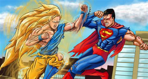 Superman Battles Goku In Epic Rap Battle Bounding Into Comics