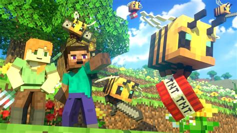Bees Fight Alex And Steve Life Minecraft Animation Youtube