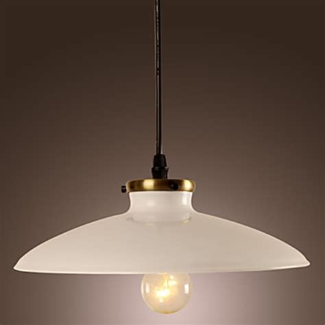 Most pendant light white metal are made out of hard stone, such as granite, and are often sandblasted and finished. 60W Contemporary Pendant Light with White Metal Plate Shade in Countryside Style - FaveThing.com
