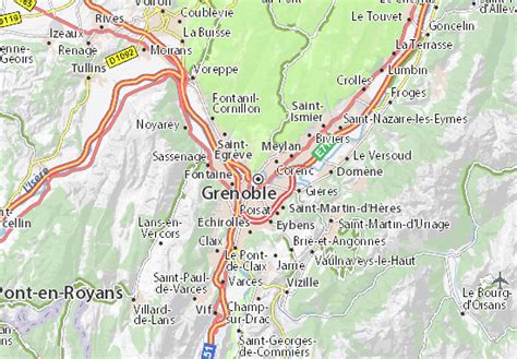 Mapa Michelin Grenoble Plano Grenoble Viamichelin