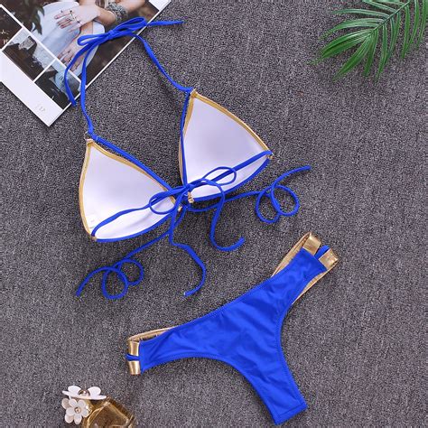 Hetuaf 2018 New Women Binikis Set Sexy Fashion Summer European And American Swimwear 3 Colors