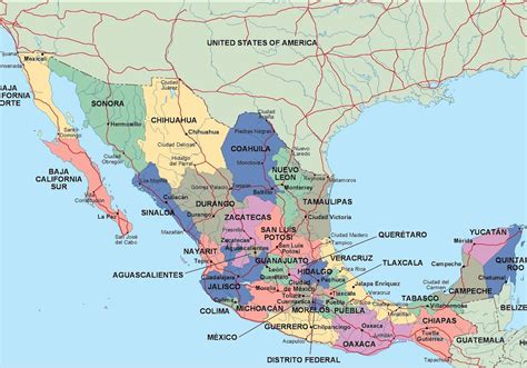 Mexico Political Map Order And Download Mexico Political Map