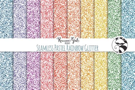 Seamless Pastel Rainbow Glitter Custom Designed Textures ~ Creative Market