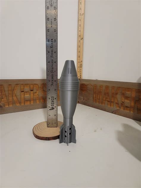 3d Printed Soviet O 822 50mm Mortar Shell Single Print Unfinished