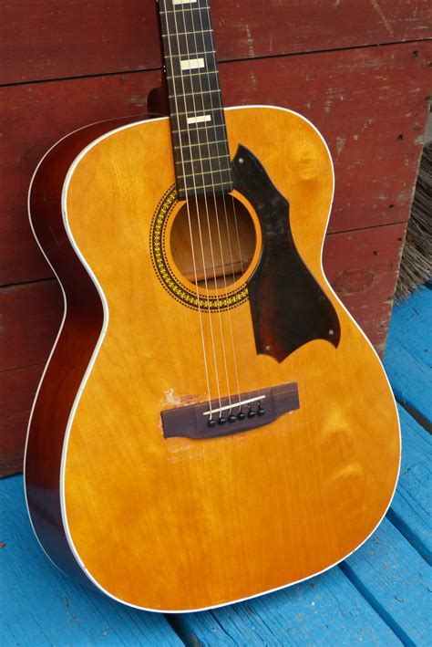 1970 Harmony Made S1212 Silvertone 000 Size Flattop Guitar