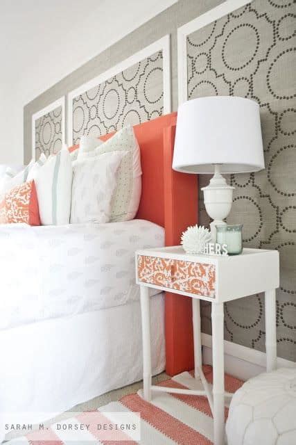 Gray And Coral Bedroom Inspiration Martys Musings