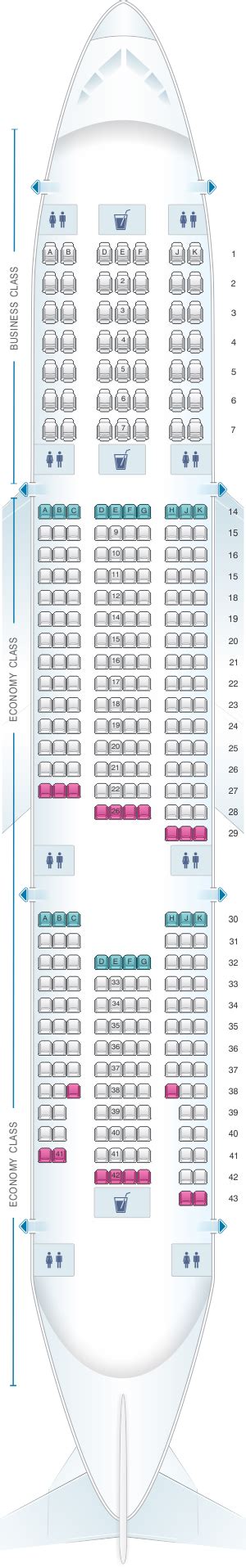 Plan De Cabine Emirates Boeing B777 200lr V2 Seatmaestrofr