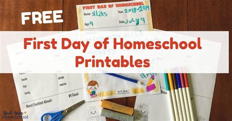 First Day Of Homeschool Printables For Fun Keepsakes Free