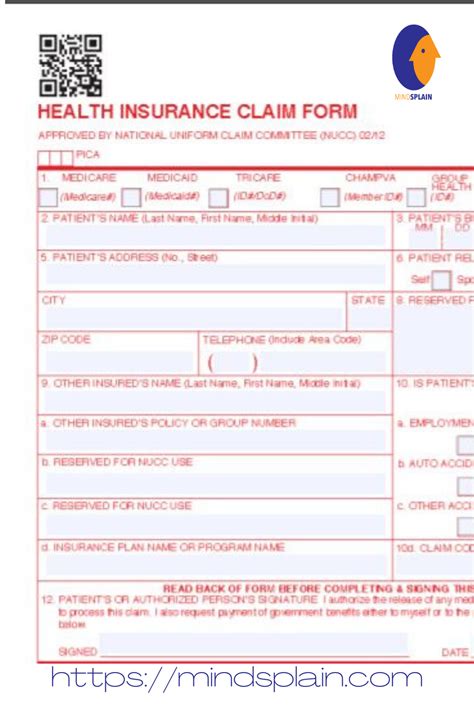 Blank Insurance Claim Form With Fillable Fields Health Insurance