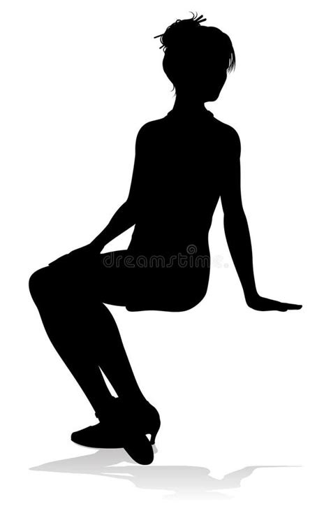 Woman Silouette Sitting Stock Illustrations 58 Woman Silouette