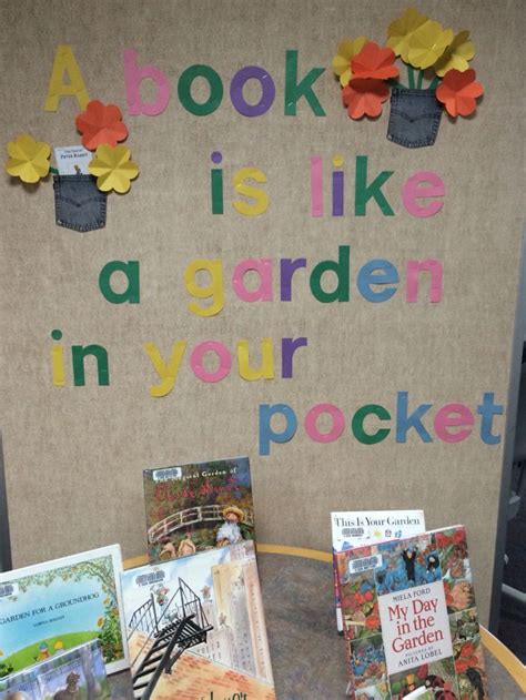 A Book Is Like A Garden In Your Pocket Bulletin Board Library