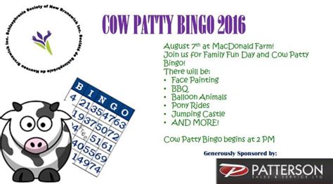 21st Annual Ssnb Miramichi Cow Patty Bingo At Macdonald Farm Giver On