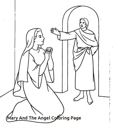 Mary And Angel Coloring Sheet Coloring Pages Sexiz Pix