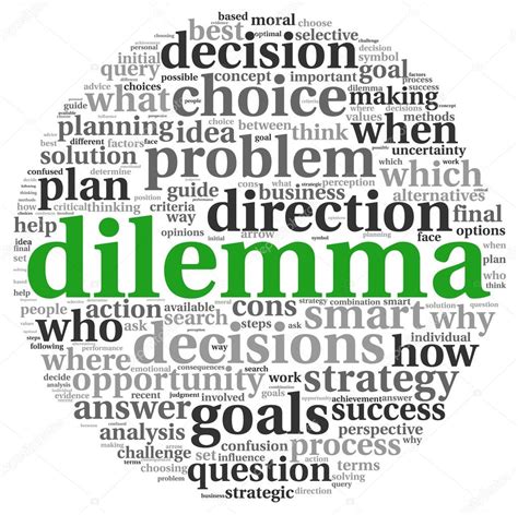 Dilemma Concept In Tag Cloud — Stock Photo © Olechowski 24345339