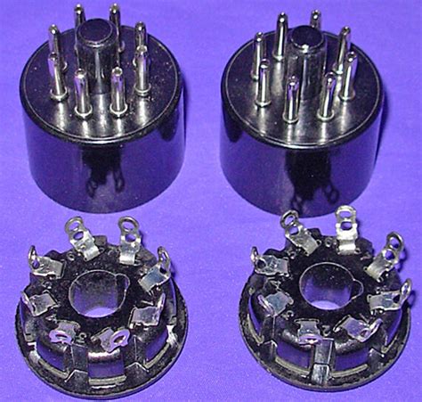 One Pair Each Octal Sockets And Octal Bases For Adapters And Test