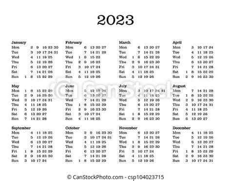 Year 2023 Calendar Yearly Calendar Of Year 2023 Including All Months