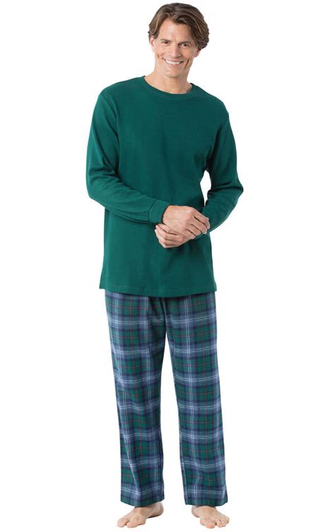 Heritage Plaid Thermal Top Mens Pajamas In Mens Flannel Pajamas