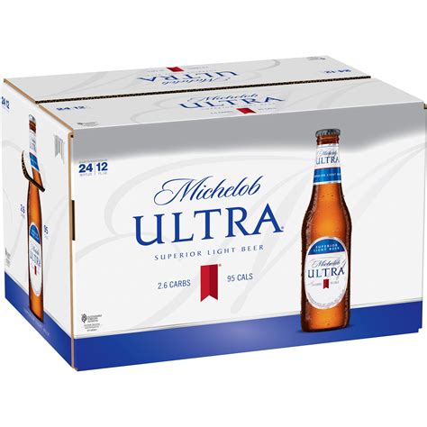 Michelob Ultra Light Beer 24 Pack 12 Fl Oz Bottles