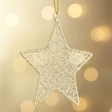 Tinsel Gold Star | Christmas ornaments, Silver tinsel, Star ornament
