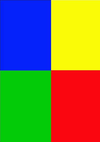 Medial Primary Colors Red Green Blue And Yellow A Combined Group