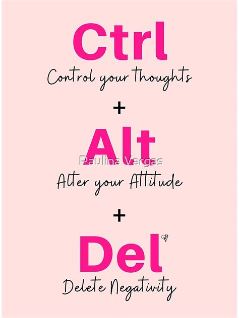 Control Alt Delete Positive Mindset Motivational And Inspirational