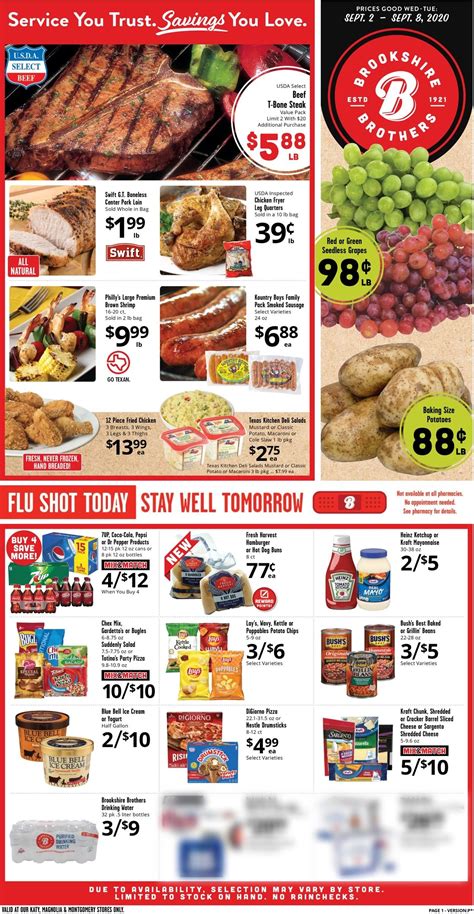 Brookshire Brothers Ad Circular - 09/02 - 09/08/2020 | Rabato