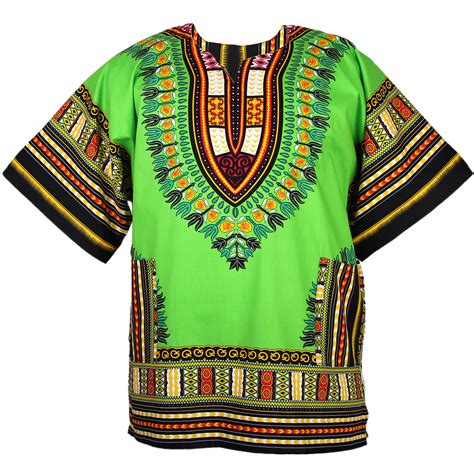 Lime African Daishiki Shirt Dashiki Shirt African