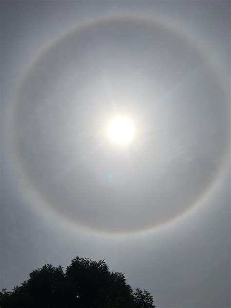 Noticed This Odd Rainbow Circle Around The Sun Today Can Anyone