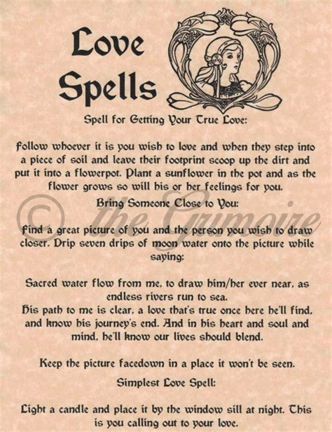 Love Spells Book Of Shadows Pages Witchcraft Wicca Real Spell BOS Occult Love Spells