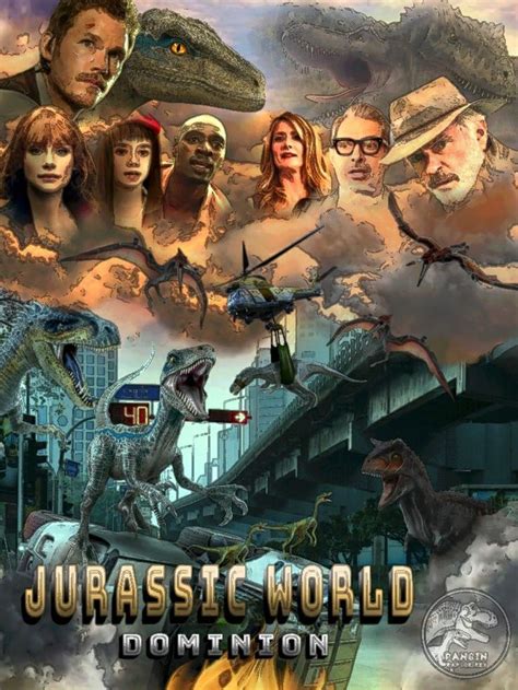 Poster Jurassic World Dominion By Pansin Raptor Rex