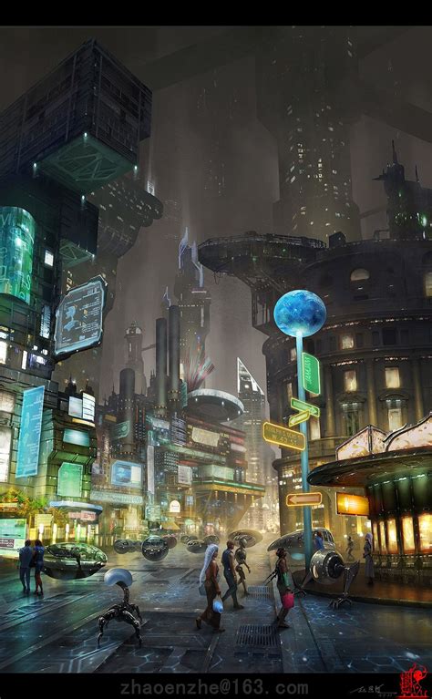 Fragments Of A Hologram Dystopia Cyberpunk City Scifi City