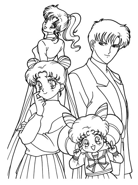 Mini Sailor Moon Anime For Kids Printable Free Coloring Pages Motherhood