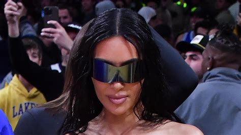 Kim Kardashian Fans Gasp At Her ‘collapsed’ Nostril In Unedited Pics At Lakers Game And Compare