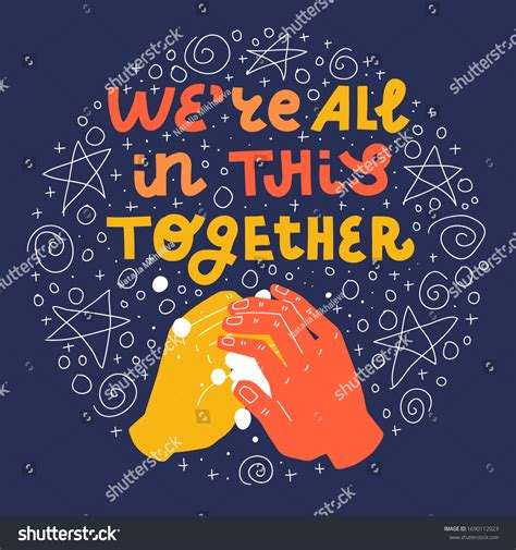 Were All This Together Lettering Quote Stock Vector Royalty Free