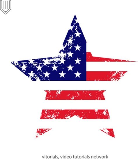 Download American flag with grunge texture in star shape Free ...