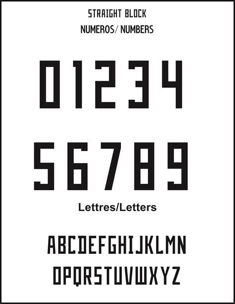 Straight Block Soccer Font Uniforms And Ink