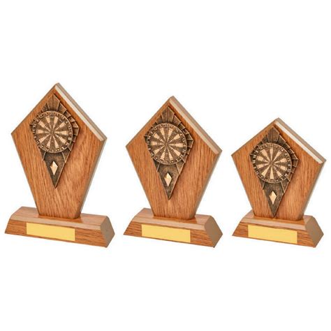 Wood Stand With Resin Dartboard Trim Challenge Trophies