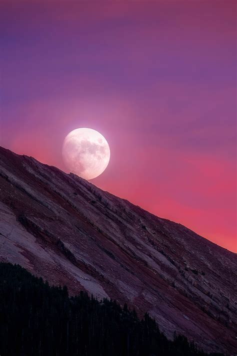 Moonrise As The Sunsets In Crested Butte Colorado 3410x5111 Oc