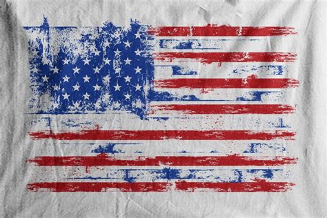 Usa Distressed Flag Illustration American Distressed Flag 716758