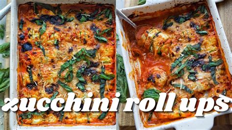 Zucchini Lasagna Roll Ups Vegan And Easy Plantifully Based Youtube